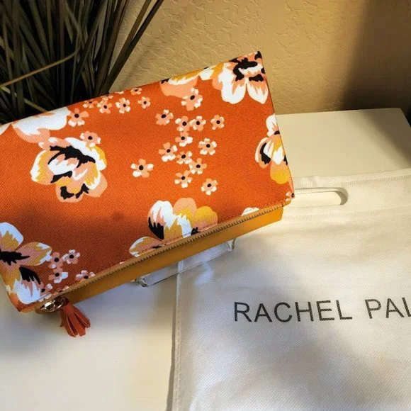 Rachel Pally Foldover Leather/Canvas Clutch Bag - Picture 2 of 8